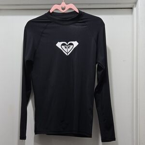 Roxy Black and White Swim Coverup with Long Sleeves